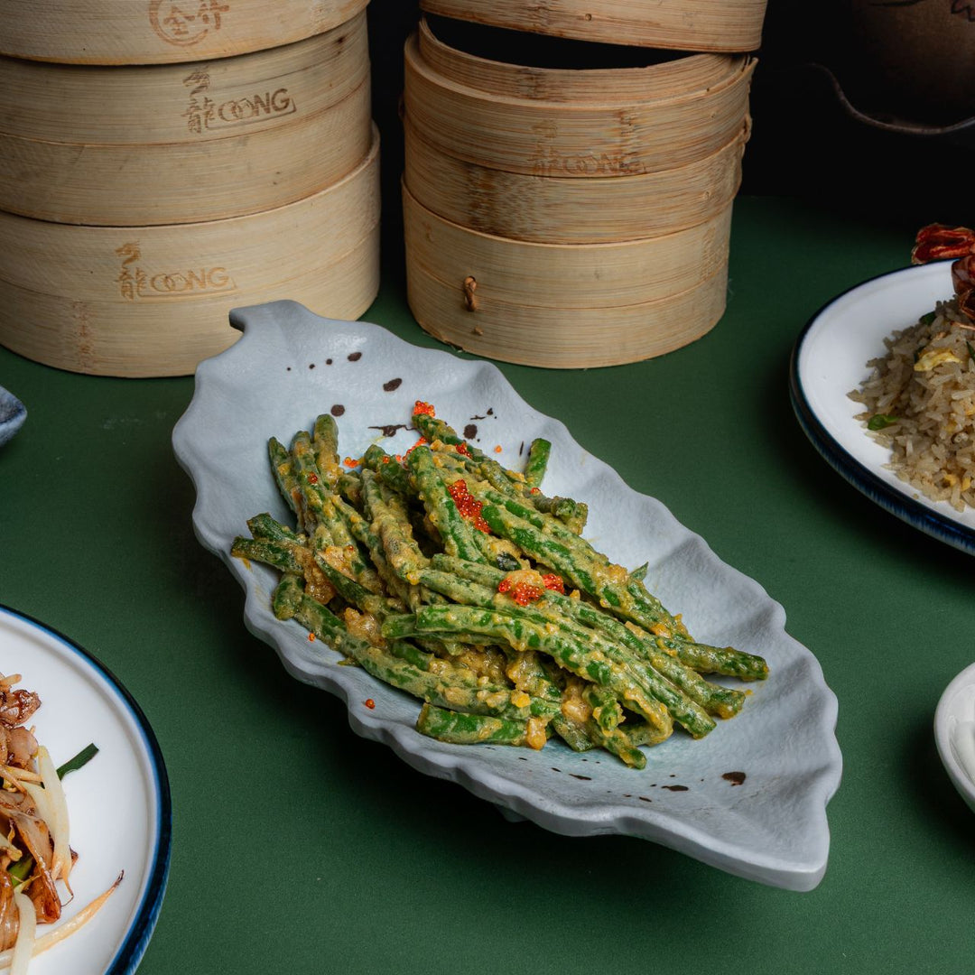 Baby French Beans w/ Salted Egg | 咸蛋四季豆苗