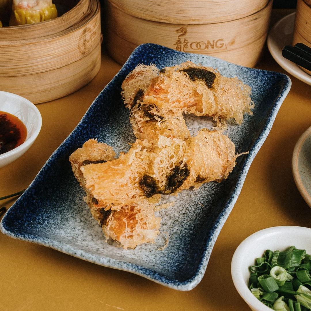 Tiger Prawn Crispy Rolls w/ Mint Sauce | 薄荷虾卷