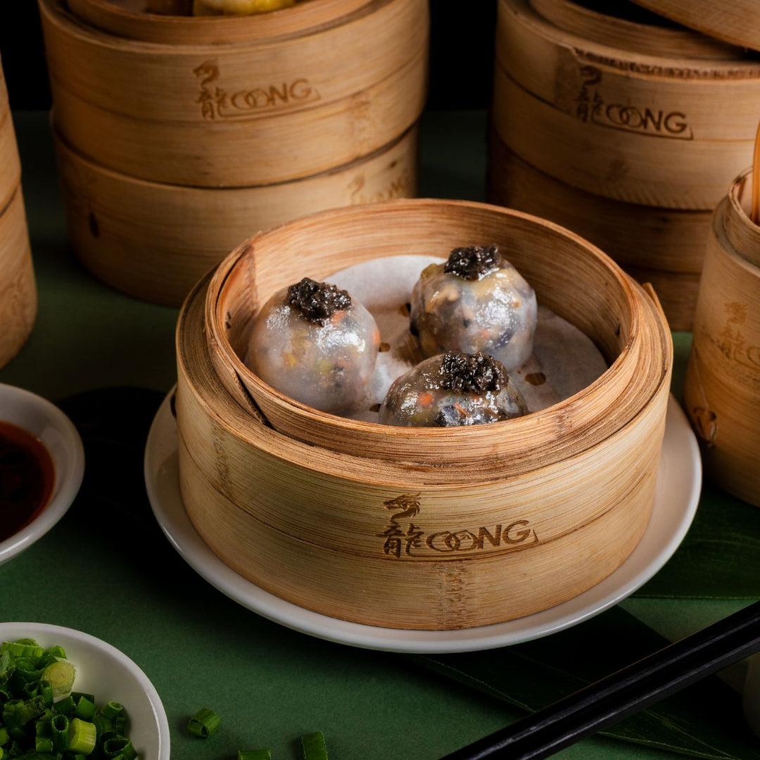 Truffle Crystal Mushroom Dumpling | 黑松露野菌