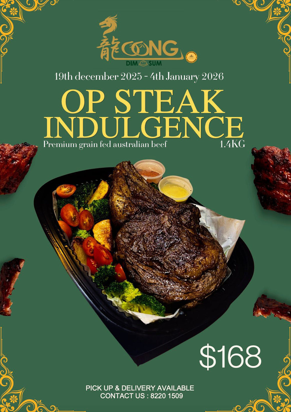 Lamb Rack or OP Steak Indulgence | Limited Time Only